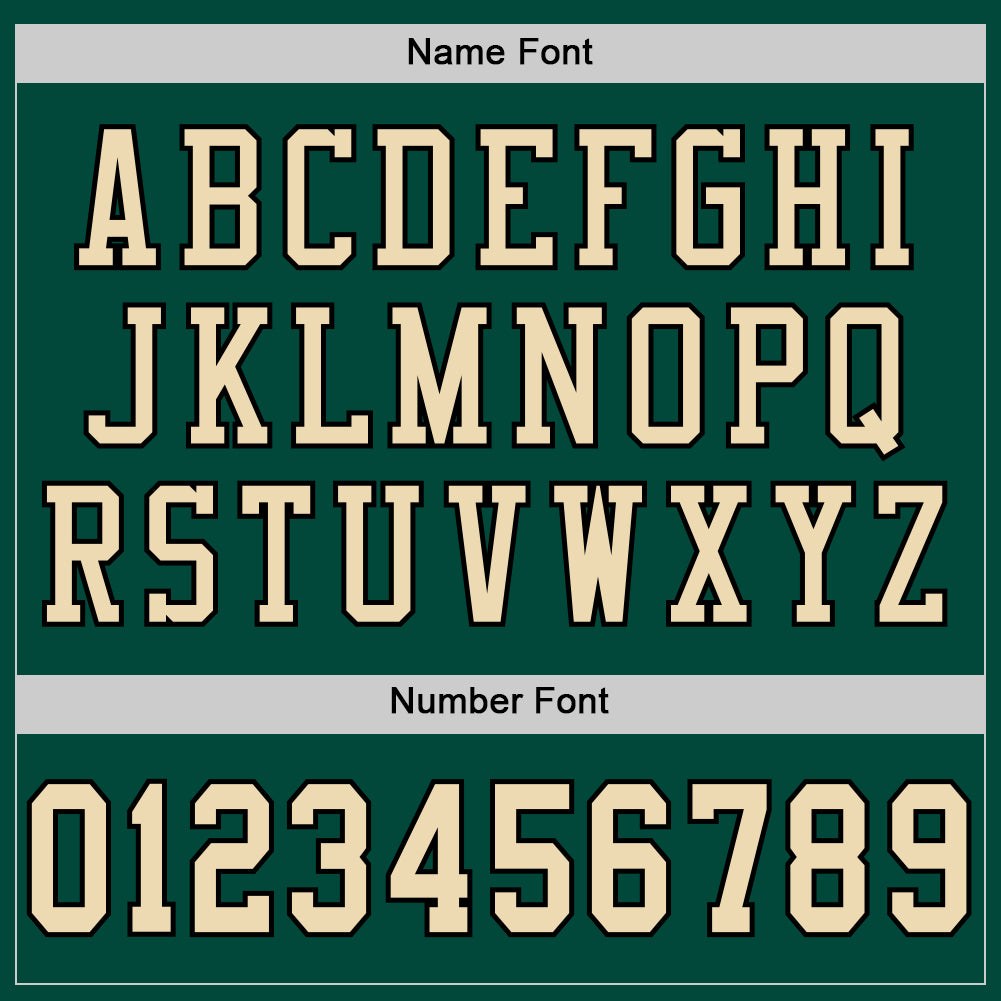Custom Green Cream-Black Mesh Authentic Football Jersey photo 3