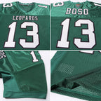 Custom Green Cream-Black Mesh Authentic Football Jersey photo 4
