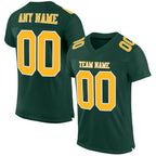 Custom Green Gold-White Mesh Authentic Football Jersey photo 1