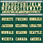 Custom Green Gold-White Mesh Authentic Football Jersey photo 2