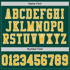 Custom Green Gold-White Mesh Authentic Football Jersey photo 3