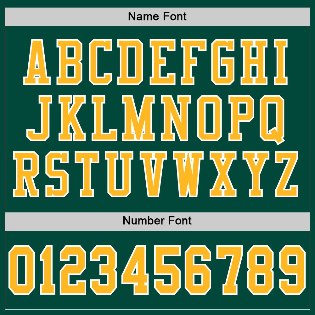Custom Green Gold-White Mesh Authentic Football Jersey photo 3