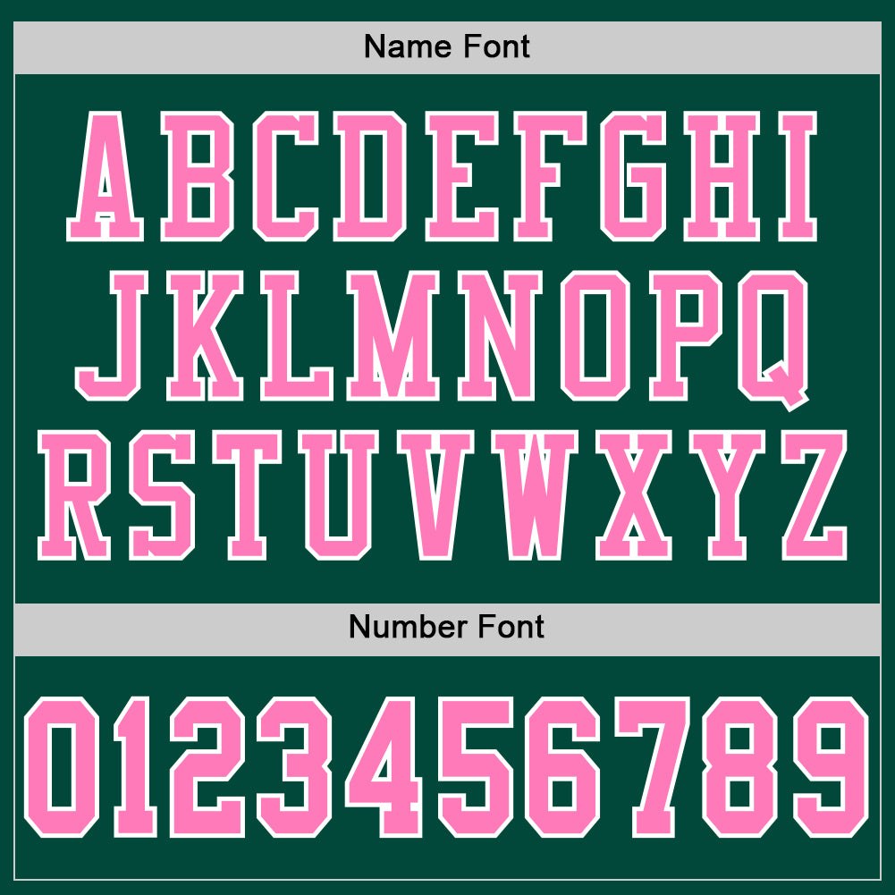 Custom Green Pink-White Mesh Authentic Football Jersey photo 3