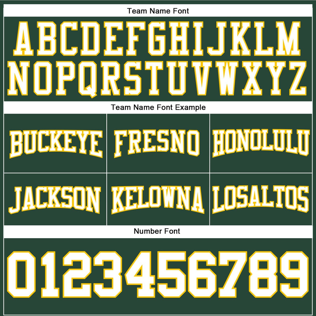 Custom Stitched Green White-Gold Football Pullover Sweatshirt Hoodie photo 3