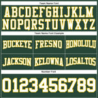 Custom Stitched Green White-Gold Football Pullover Sweatshirt Hoodie photo 3
