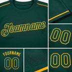 Custom Green Green-Gold Performance T-Shirt detail
