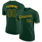 Custom Green Green-Gold Performance T-Shirt photo 1