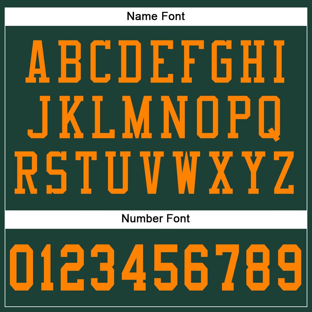 Custom Green Bay Orange Mesh Authentic Football Jersey photo 3