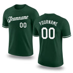 Custom Green White Performance T-Shirt