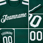 Custom Green White Performance T-Shirt detail