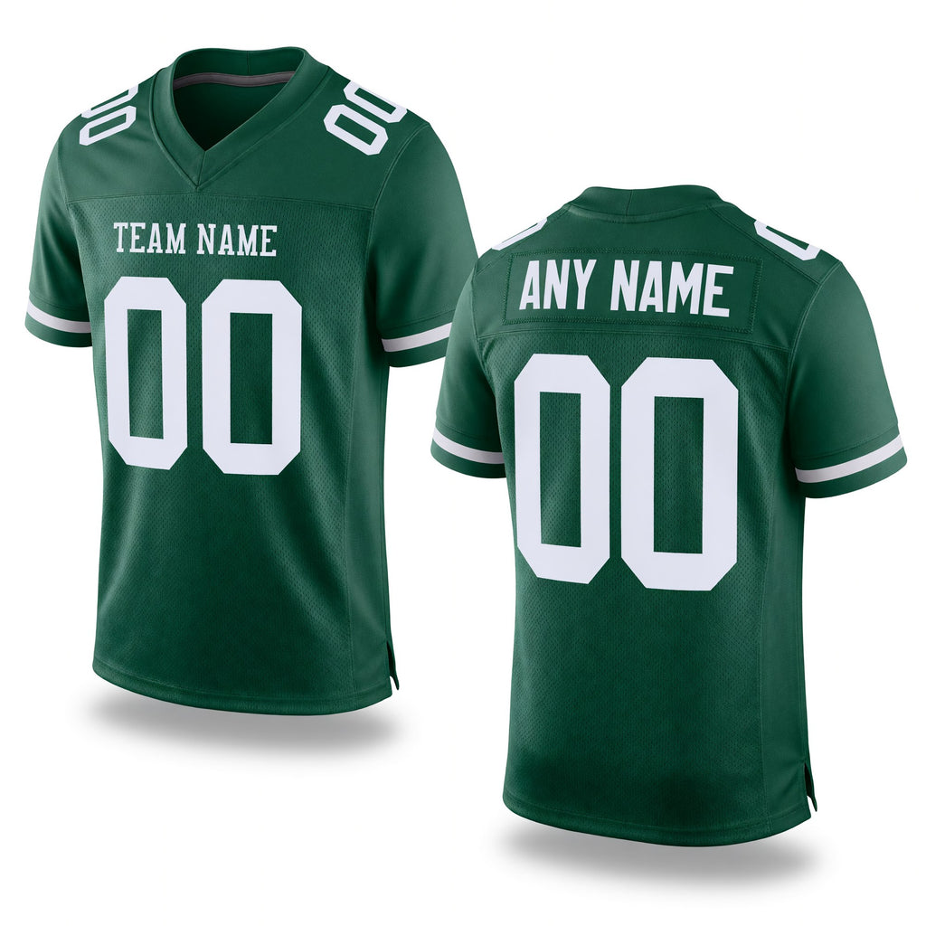 Custom Green White Mesh Authentic Football Jersey