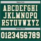 Custom Green White-Old Gold Mesh Authentic Football Jersey photo 3