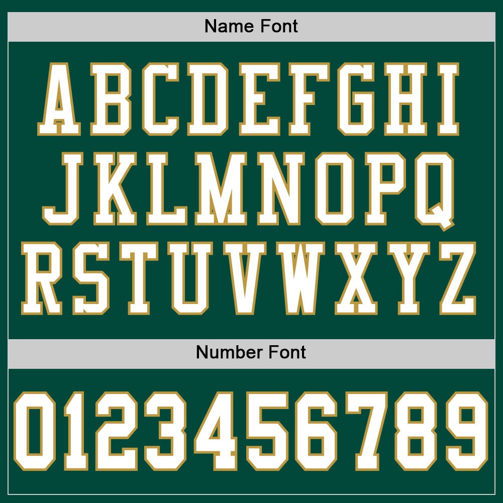Custom Green White-Old Gold Mesh Authentic Football Jersey photo 3