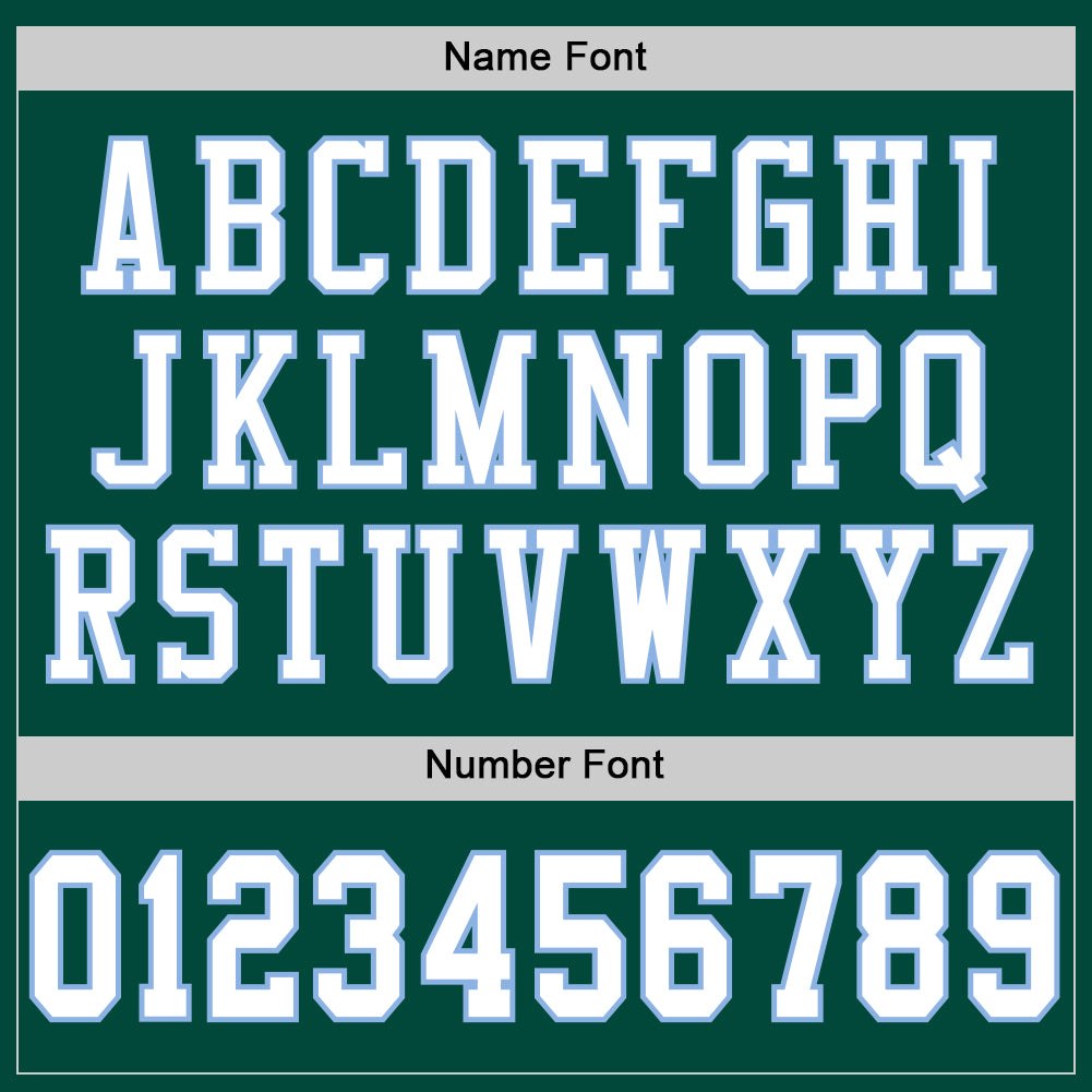 Custom Green White-Light Blue Mesh Authentic Football Jersey photo 3