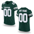 Custom Green White-Gray Mesh Authentic Football Jersey