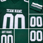 Custom Green White-Gray Mesh Authentic Football Jersey detail
