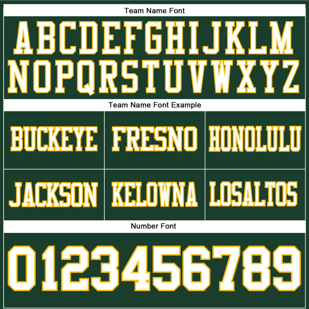 Custom Green White-Gold Authentic Football Jersey photo 4