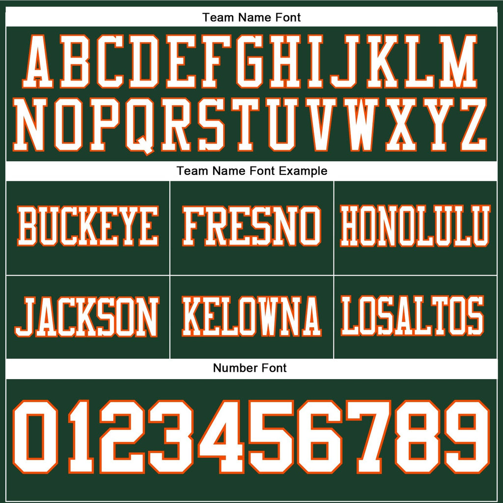 Custom Green White-Orange Authentic Football Jersey photo 3