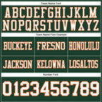 Custom Green White-Orange Authentic Football Jersey photo 3