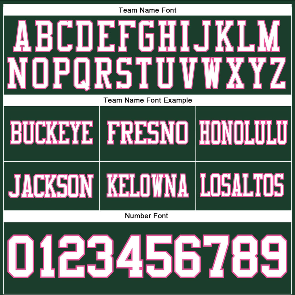 Custom Green White-Pink Authentic Football Jersey photo 3