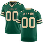 Custom Green City Cream-Black Authentic Football Jersey