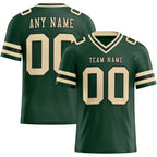 Custom Green City Cream-Black Authentic Football Jersey photo 1