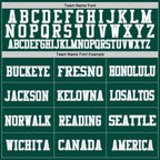 Custom Green White-Gray Mesh Authentic Throwback Football Jersey photo 2