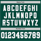Custom Green White-Gray Mesh Authentic Throwback Football Jersey photo 3