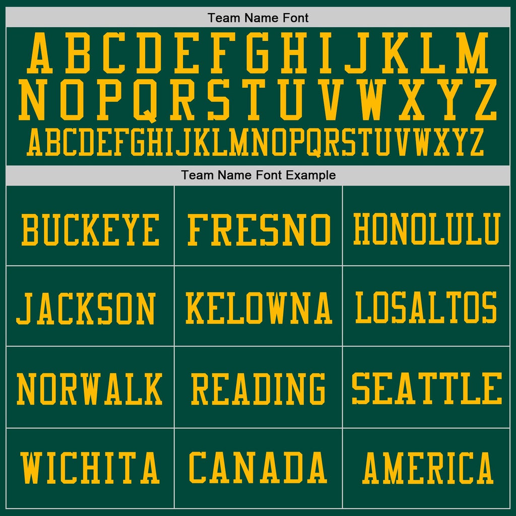 Custom Green Gold-White Mesh Authentic Throwback Football Jersey photo 2