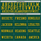 Custom Green Gold-White Mesh Authentic Throwback Football Jersey photo 2