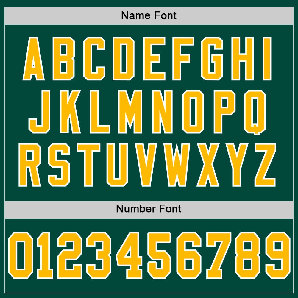 Custom Green Gold-White Mesh Authentic Throwback Football Jersey photo 3