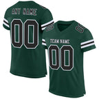 Custom Green Black-White Mesh Authentic Football Jersey photo 1