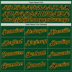 Custom Green Black-Gold Authentic Throwback Basketball Jersey photo 2