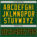 Custom Green Black-Gold Authentic Throwback Basketball Jersey photo 3