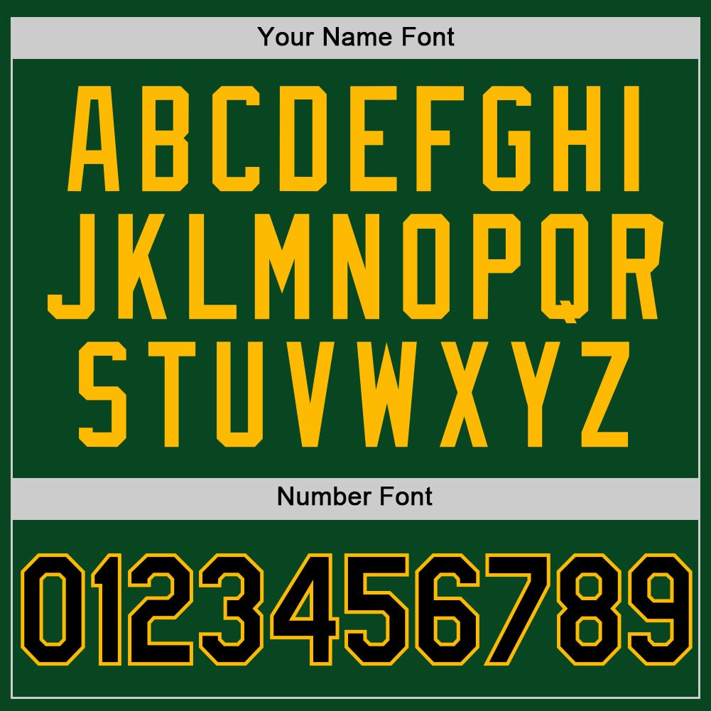 Custom Green Black-Gold Authentic Throwback Basketball Jersey photo 3