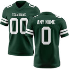 Custom Green White Authentic Football Jersey