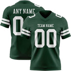 Custom Green White Authentic Football Jersey photo 1