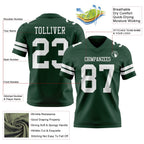 Custom Green White Authentic Football Jersey photo 3