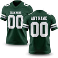 Custom Green White-Gray Authentic Football Jersey