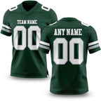 Custom Green White-Gray Authentic Football Jersey