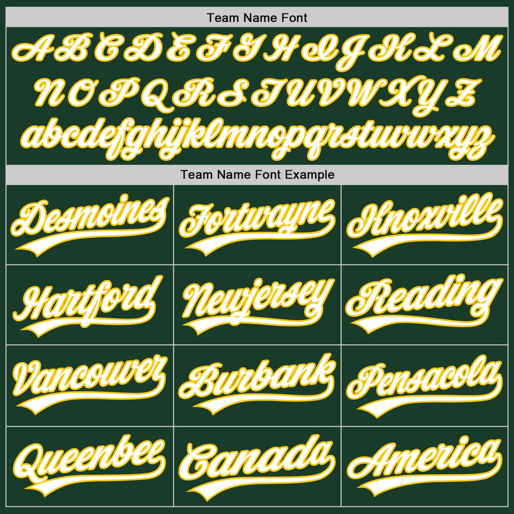 Custom Stitched Green White-Yellow Baseball Pullover Sweatshirt Hoodie photo 3