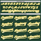 Custom Stitched Green White-Yellow Baseball Pullover Sweatshirt Hoodie photo 3