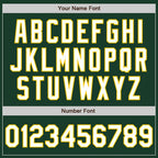 Custom Stitched Green White-Yellow Baseball Pullover Sweatshirt Hoodie photo 4