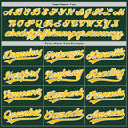 Custom Stitched Green Gold-White Baseball Pullover Sweatshirt Hoodie photo 3