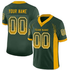 Custom Green Gold-White Drift Fashion Football Jersey photo 1