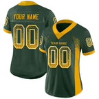 Custom Green Gold-White Drift Fashion Football Jersey photo 2