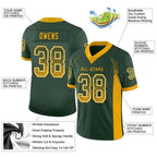 Custom Green Gold-White Drift Fashion Football Jersey photo 3