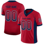 Custom Red Navy-White Drift Fashion Football Jersey photo 1