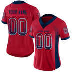 Custom Red Navy-White Drift Fashion Football Jersey photo 2