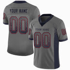 Custom Gray Navy-Red Drift Fashion Football Jersey photo 1